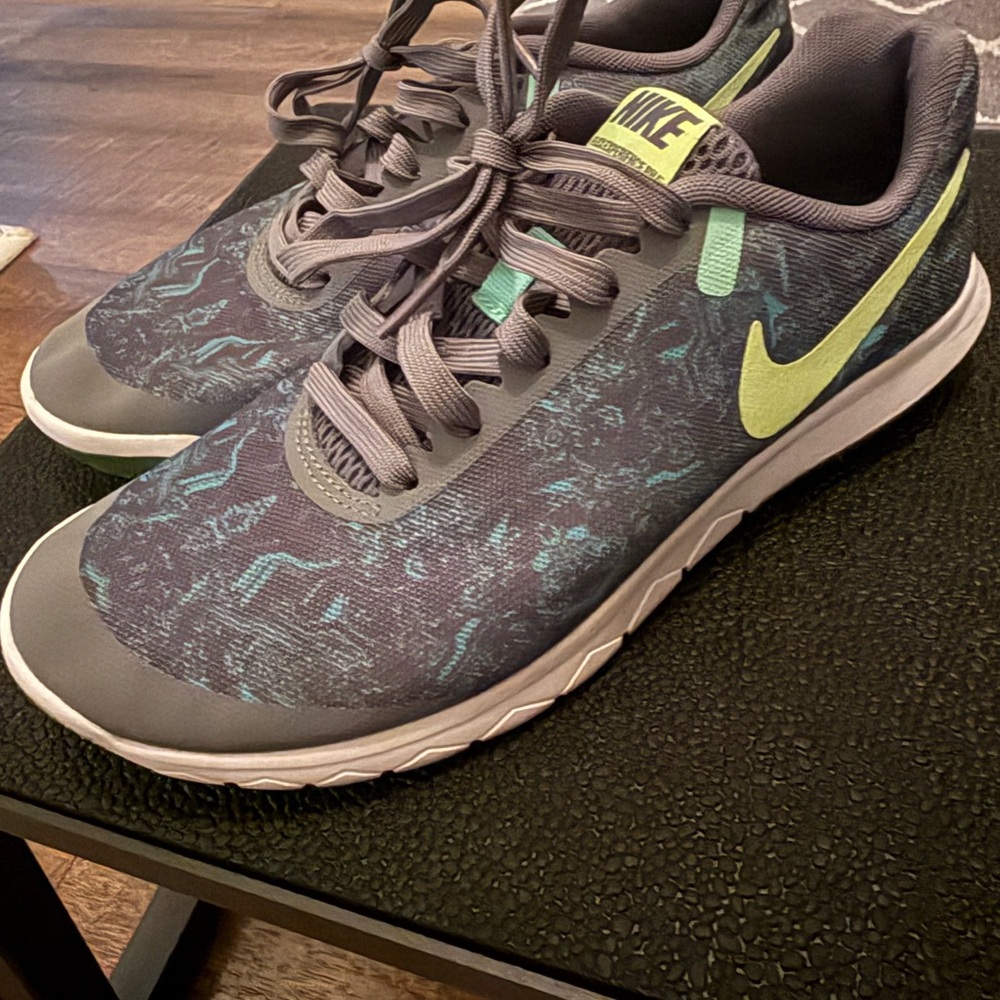 Nike Gray and Lime Green Running Shoes